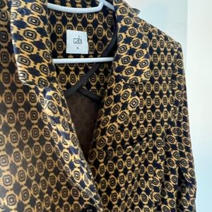 Vintage CABi blazer blue and gold, medium.